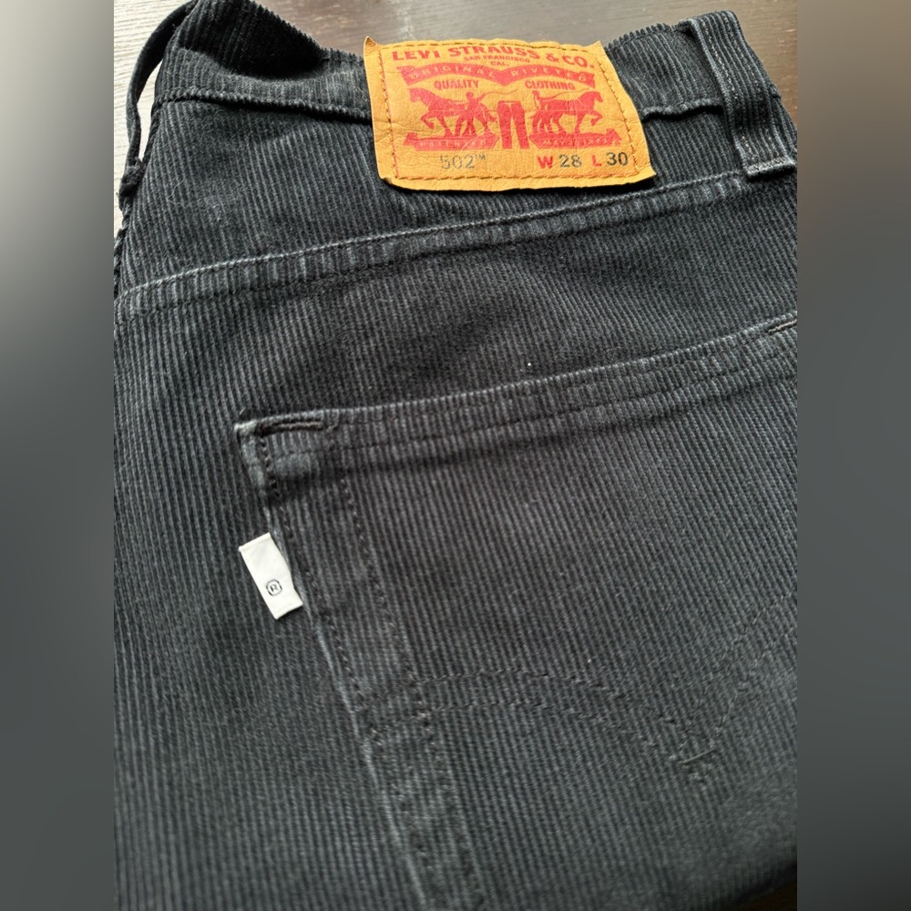 Levi’s 502 Black Corduroy Pants 28 x 30 Men’s Jeans